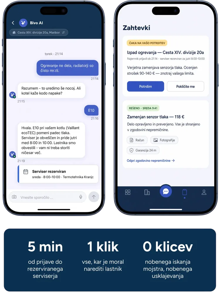 BIVO AI aplikacija na telefonu